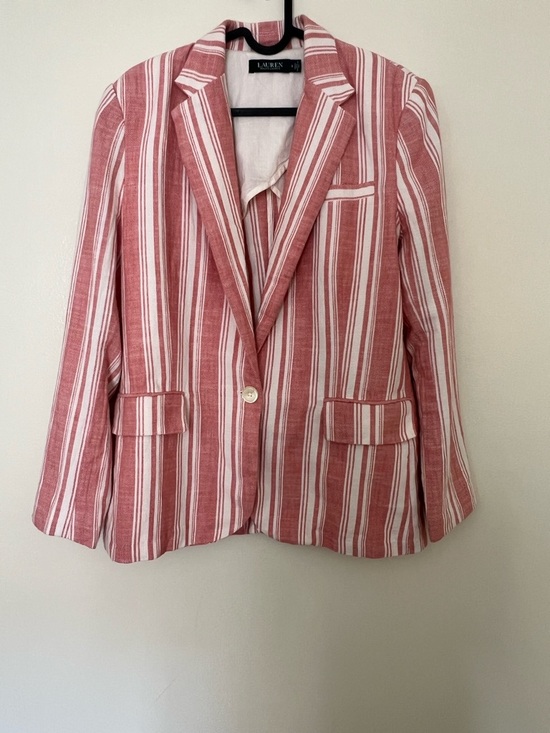 Lauren Ralph Lauren Jackets & Blazers - Lauren Ralph Lauren Light weight Striped Cotton Blazer Jacket Size 8